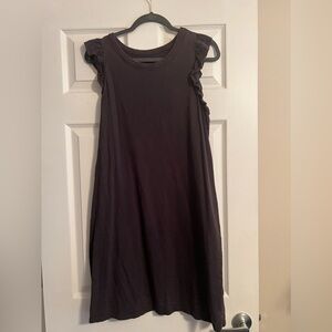Distressed back tank dress